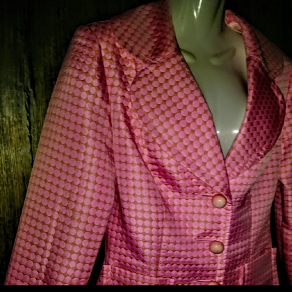 Maggy London Suit Jacket Size 6 Pink Quail - Picture 8 of 11